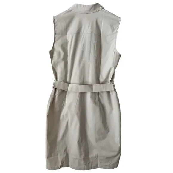 NWT Anatomie Mallory Utility Travel Midi Dress Size Large Stone Cargo Pockets - Picture 4 of 8